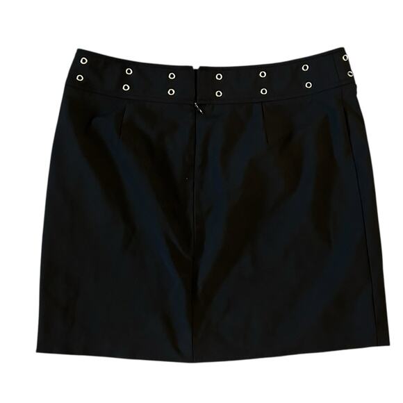 Vtg Ralph Lauren Mini Skirt Size 8 Preppy Academia Indie Classic Silver Grommets - Picture 4 of 4